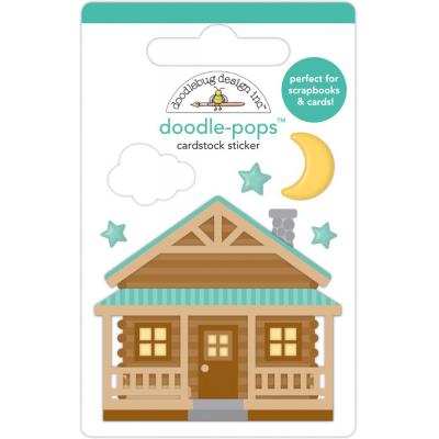 Doodlebug Great Outdoors Doodle-Pops Sticker - Cabin Fever